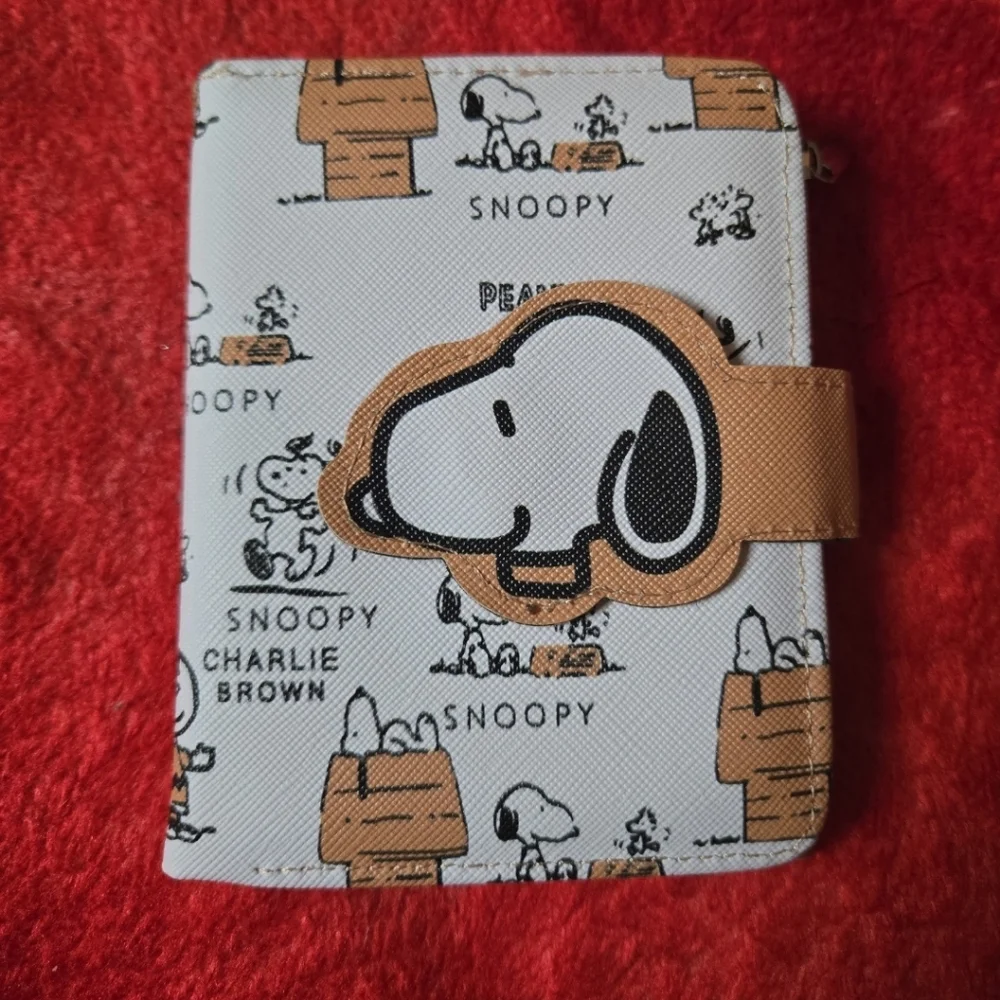 New snoopy charlie brown peanuts anime manga leather wallet